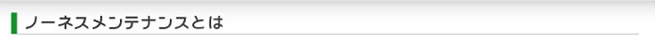 ノーネスメンテナンスとは